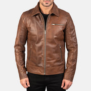 Lavendard Chaqueta Biker de Cuero para Hombre – Vista alternativa del producto 3