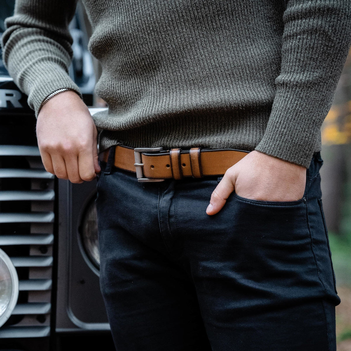 Aayden Full-Grain Cinturón de Cuero para Hombre – Vista alternativa del producto 3
