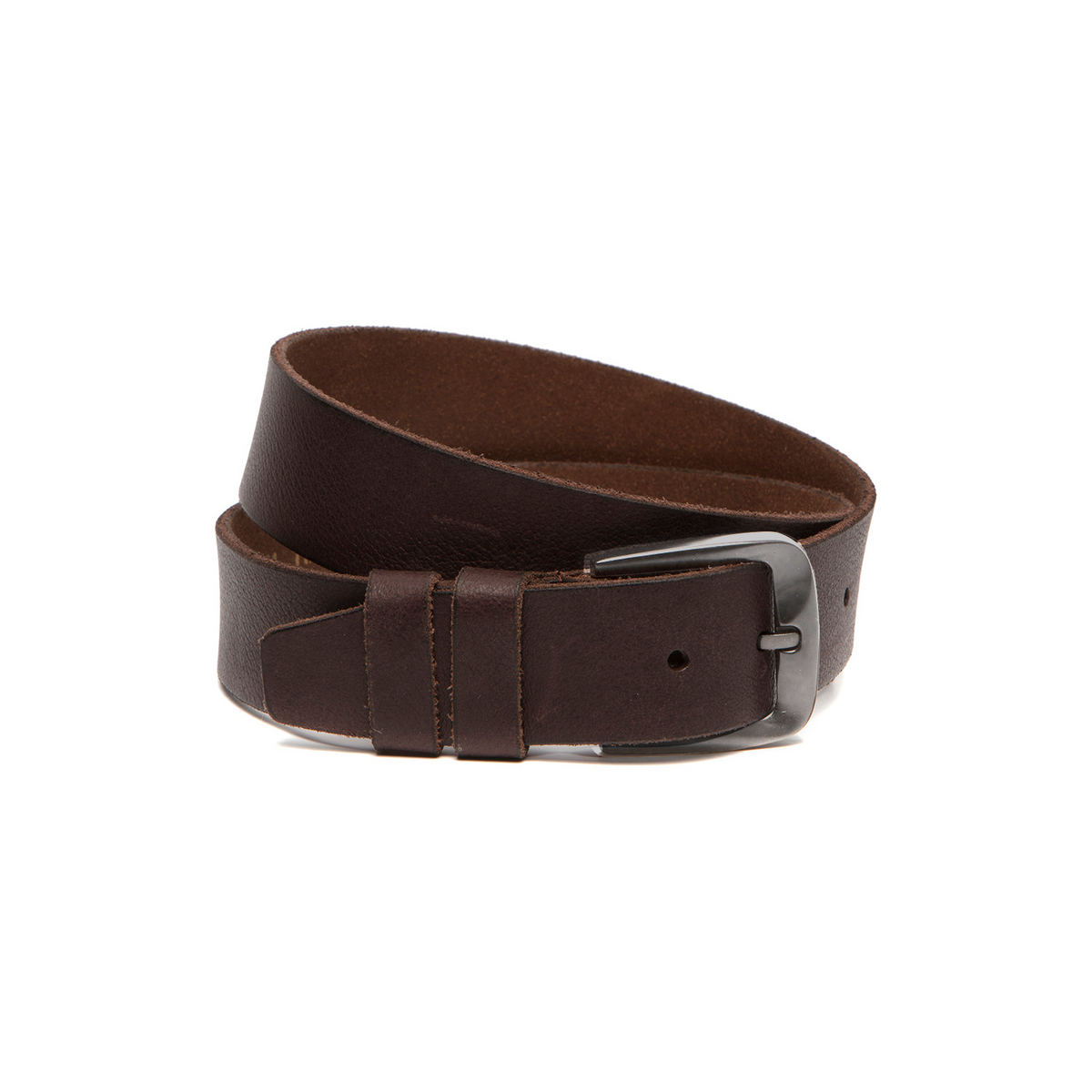 Solid Antique Brass Hardware &amp; Heavy-Duty Dual Zipper Detail on Copper Full-Grain Cinturón de Cuero para Hombre