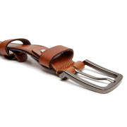 
Manovo Cuero Flor Integral Belt para Hombre – alternate product view 2
