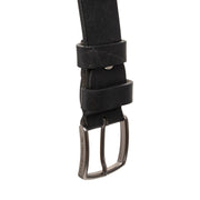 Morrison Full-Grain Cinturón de Cuero para Hombre - Structured Side Profile Showing Gusset Depth &amp; Expansion Capacity
