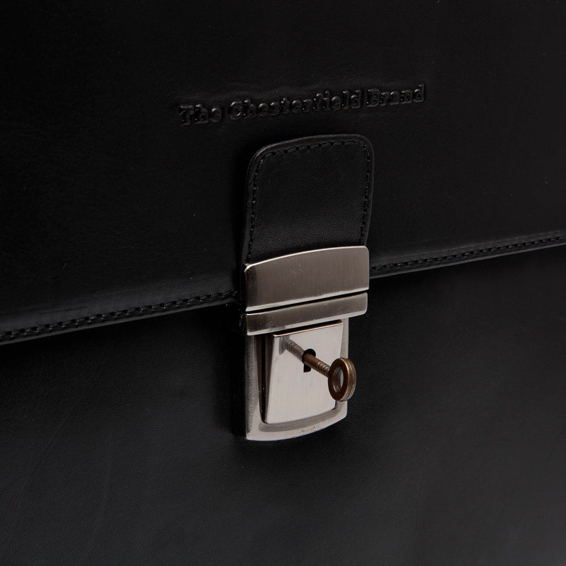Salvatore Full-Grain Leather Briefcase para Hombre