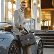Salvatore Full-Grain Leather Briefcase para Hombre – Vista alternativa del producto 3