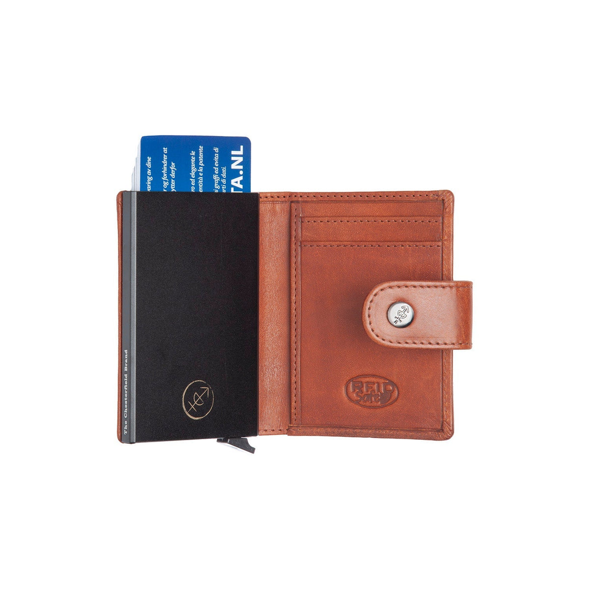 Barrea Full-Grain Leather Card Holder para Mujer – Vista alternativa del producto 3