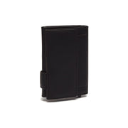 
Classic 100% Full-Grain Leather Card Holder - Perspectiva trasera con correas de cuero reforzadas