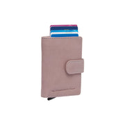 Kaunas Full-Grain Leather Card Holder para Mujer in Classic 100% Full-Grain Leather - Full Exterior Front Profile View | Comprar online
