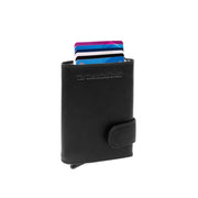 Leicester Full-Grain Leather Card Holder para Mujer in Classic 100% Full-Grain Leather - Full Exterior Front Profile View | Comprar online