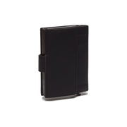 Solid Antique Brass Hardware &amp; Heavy-Duty Dual Zipper Detail on Leipzig Full-Grain Leather Card Holder para Mujer