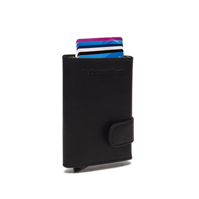 Mannheim Full-Grain Leather Card Holder in Classic 100% Full-Grain Leather - Full Exterior Front Profile View | Buy Online