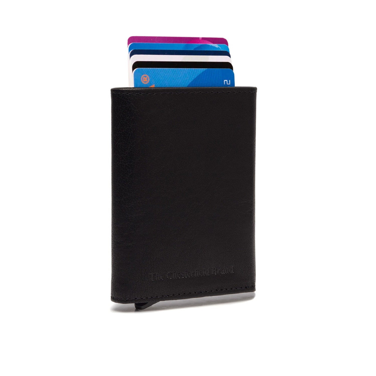 Paris Full-Grain Leather Card Holder para Mujer in Classic 100% Full-Grain Leather - Full Exterior Front Profile View | Comprar online