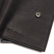 Solid Antique Brass Hardware &amp; Heavy-Duty Dual Zipper Detail on Torola Full-Grain Leather Card Holder para Mujer