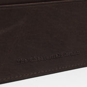 Brown Leather Card Wallet para Mujer, detail view 1
