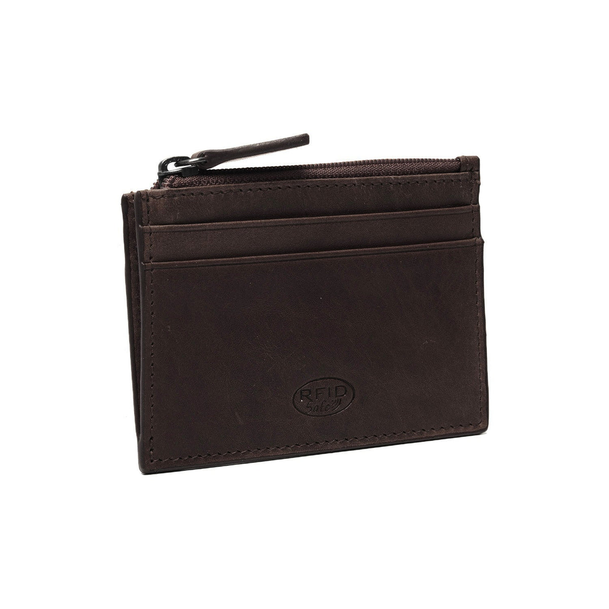 Brown Leather Card Wallet para Mujer, detail view 4