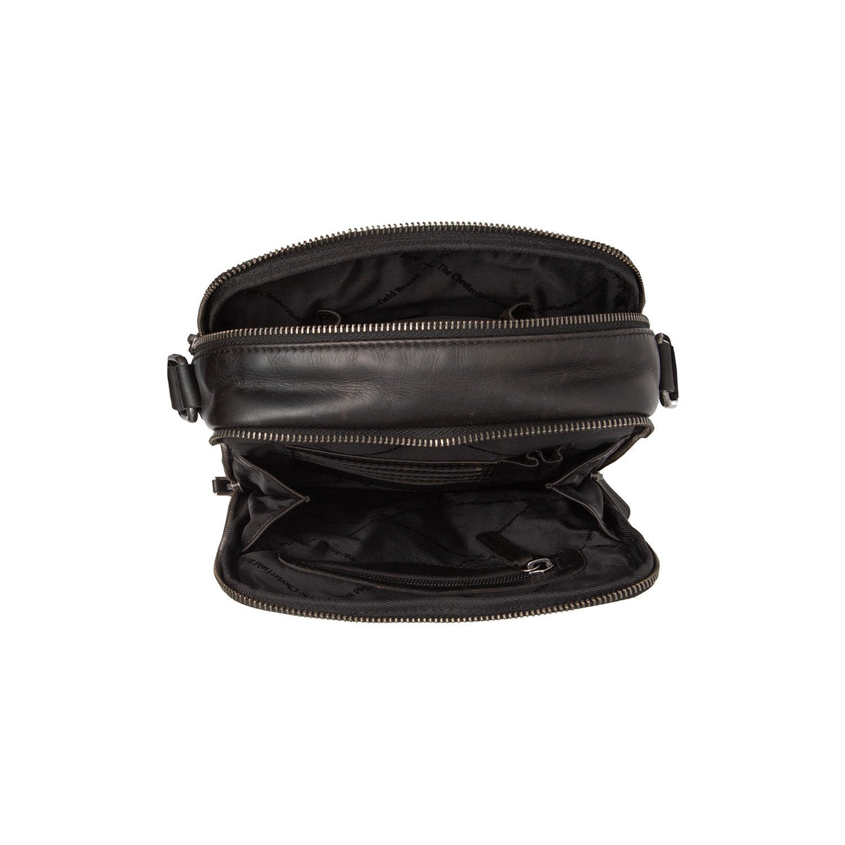 Navy Leather Crossbody Bag Arendal, detail view 3