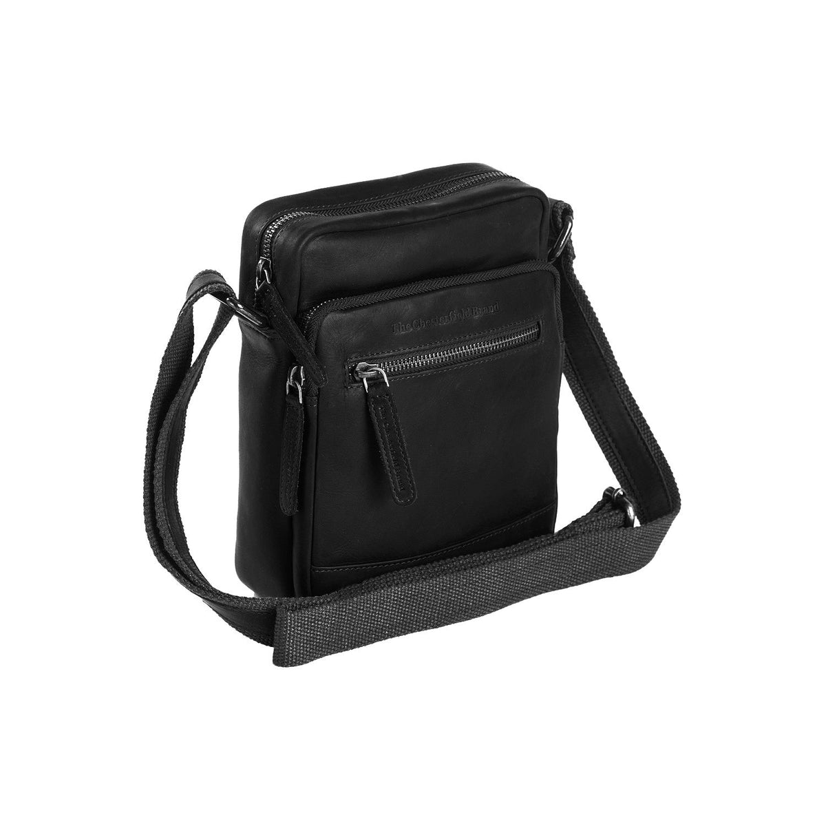 Birmingham Full-Grain Leather Crossbody Bag para Hombre in Classic 100% Full-Grain Leather - Full Exterior Front Profile View | Comprar online