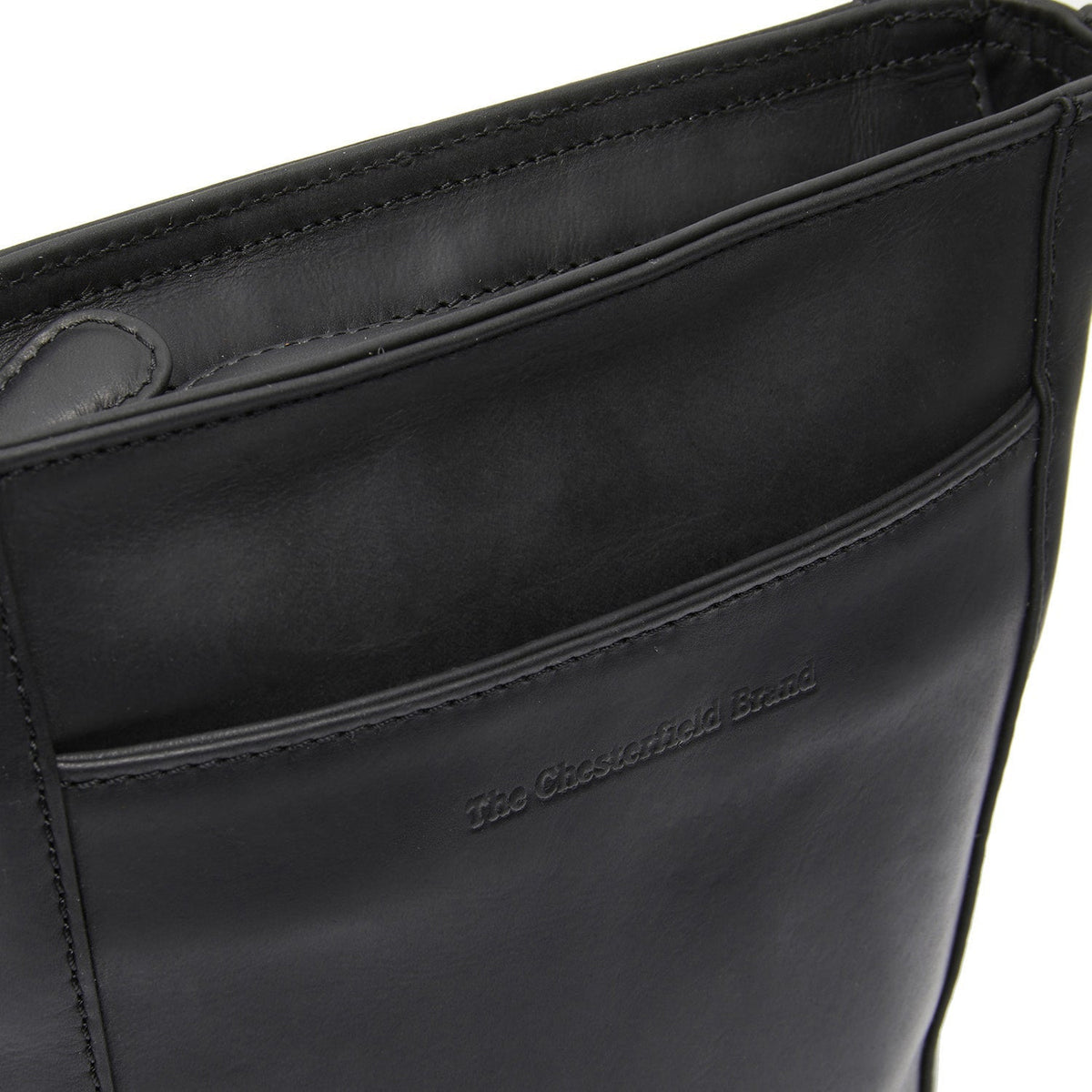 
Classic 100% Full-Grain leather Bag - Perspectiva trasera con correas de cuero reforzadas
