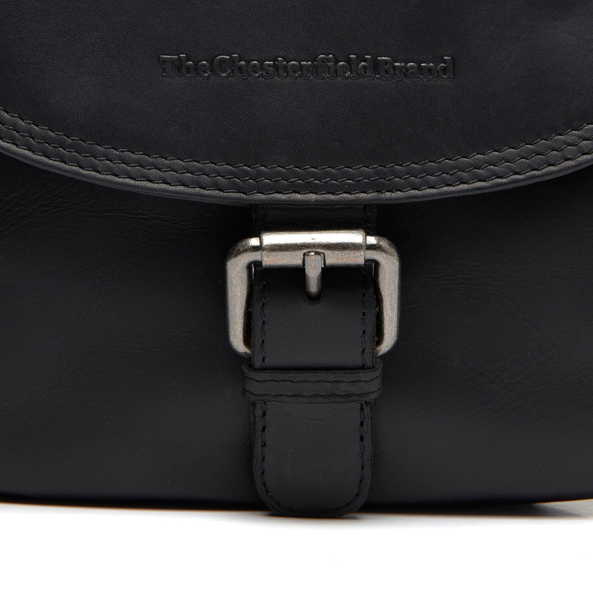 
Classic 100% Full-Grain leather Bag - Perspectiva trasera con correas de cuero reforzadas
