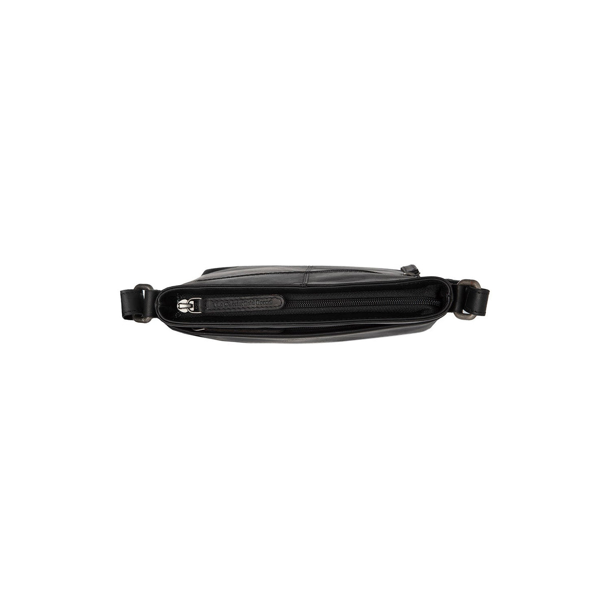 Navene Cuero flor integral Bolso cruzado - Structured Side Profile Showing Gusset Depth &amp; Expansion Capacity