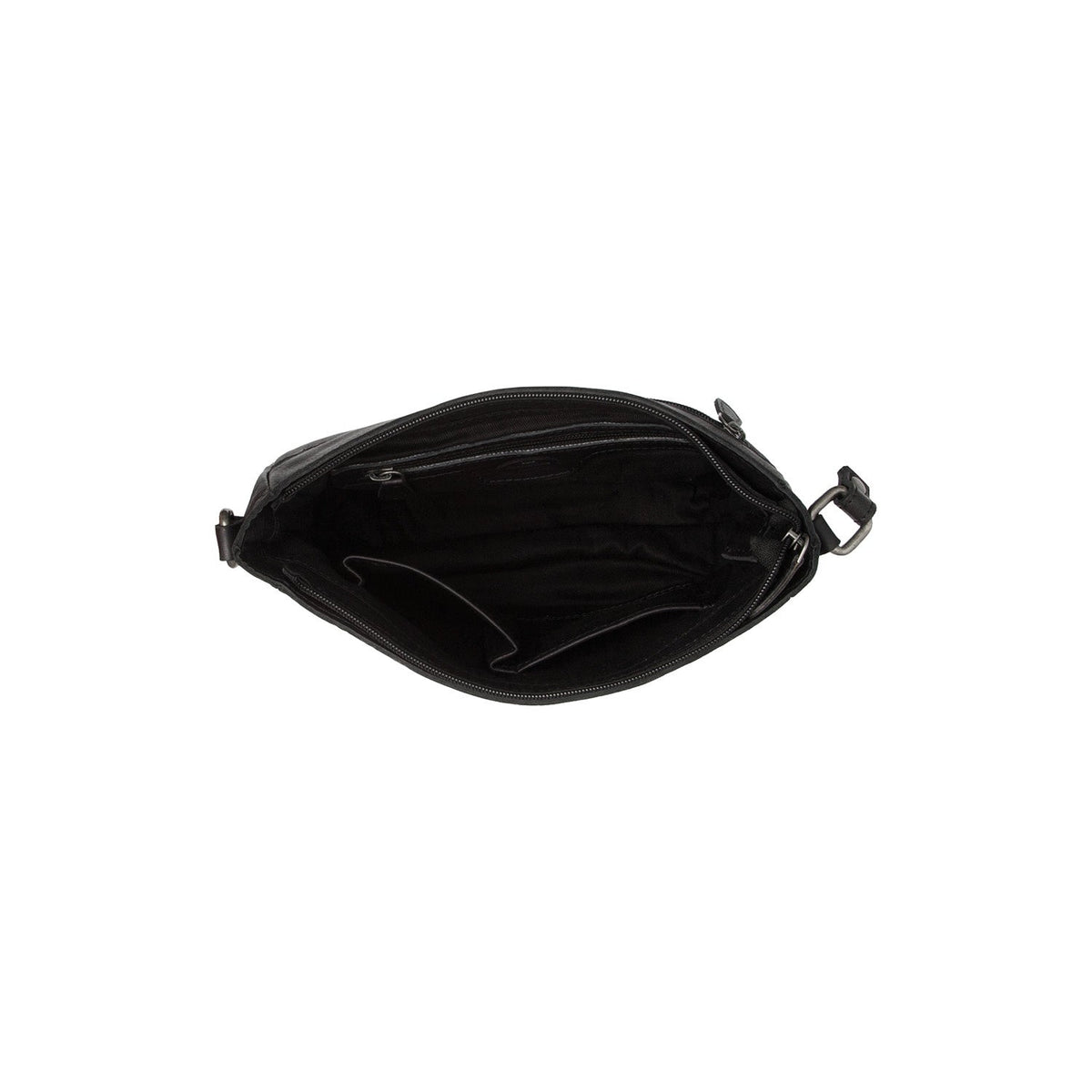 Weimar Full-Grain Leather Crossbody Bag para Mujer - Structured Side Profile Showing Gusset Depth &amp; Expansion Capacity