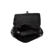 Detalle de cerca of Classic Collar &amp; Heavy-Duty Zipper Hardware on Angera Full-Grain Leather Handbag para Mujer
