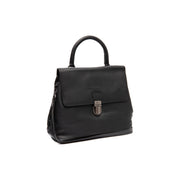Angera Full-Grain Leather Handbag para Mujer in Classic 100% Full-Grain Leather - Vista frontal y silueta a medida | Comprar online