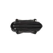 Detalle de cerca of Classic Collar &amp; Heavy-Duty Zipper Hardware on Fenja Full-Grain Leather Handbag para Mujer