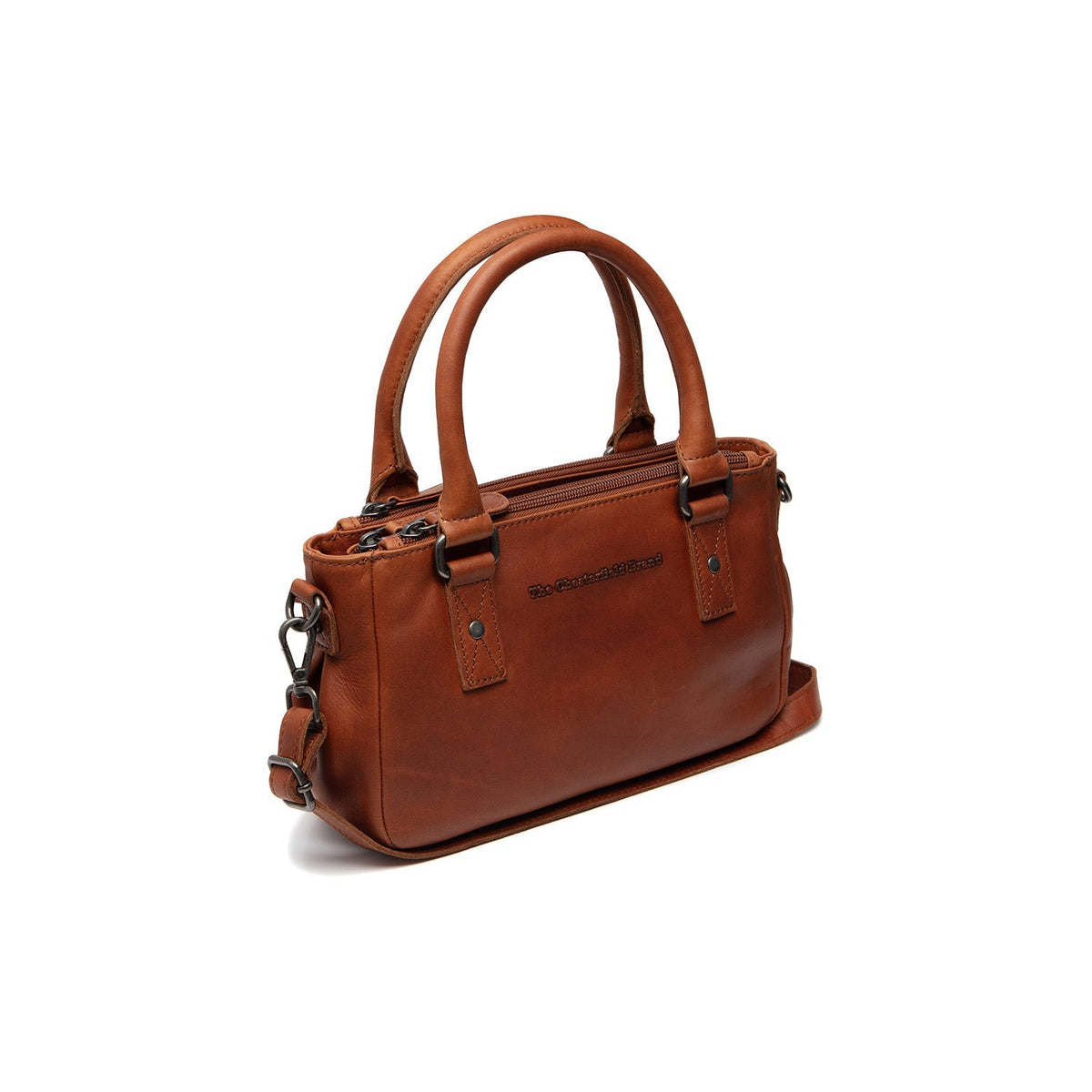 Tailored Rib Cuffs &amp; Hem Craftsmanship Construction Detail on Fenja Full-Grain Leather Handbag para Mujer