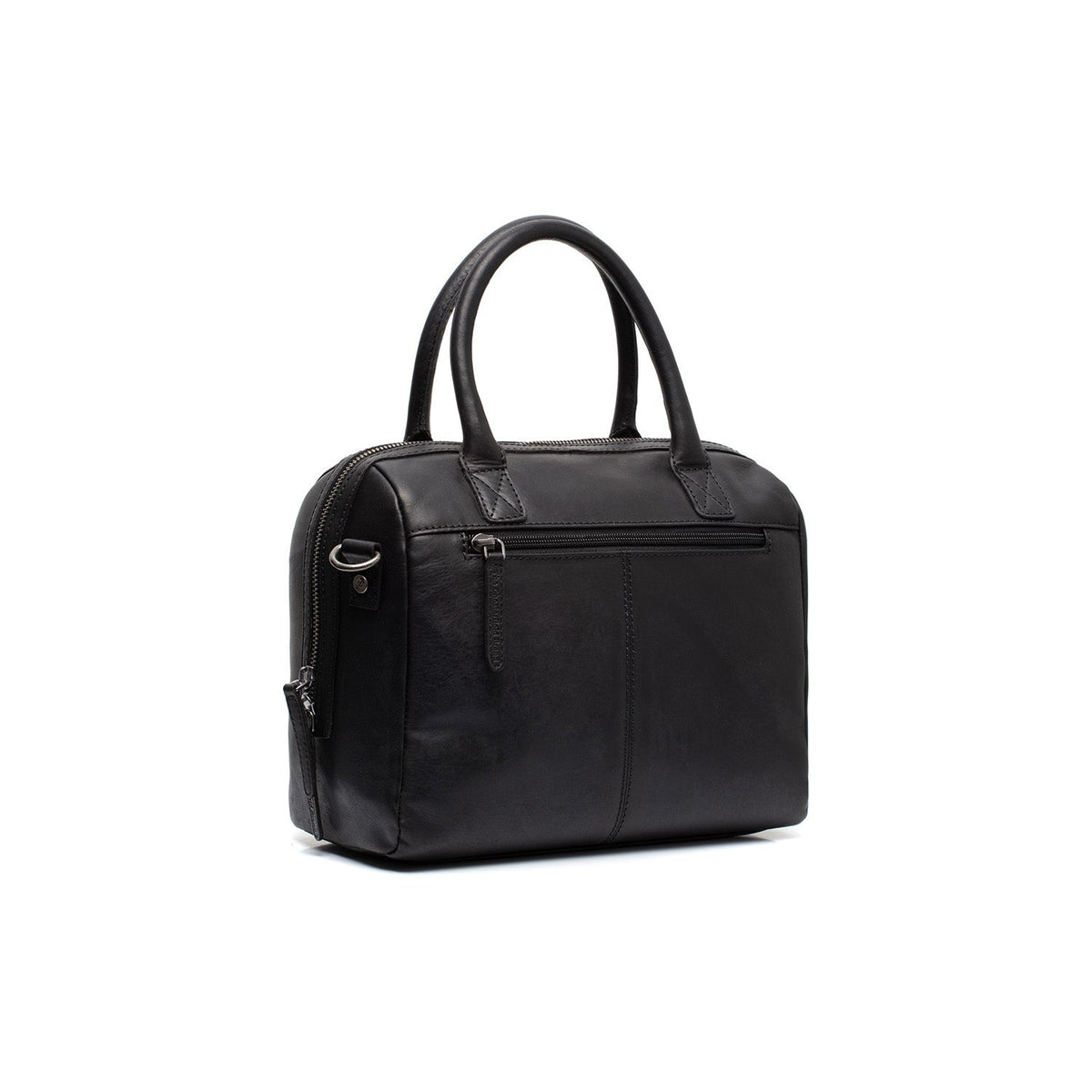 Styled Fit Perspective of Langton Full-Grain Leather Handbag para Mujer on Model - Natural Daylight Drape