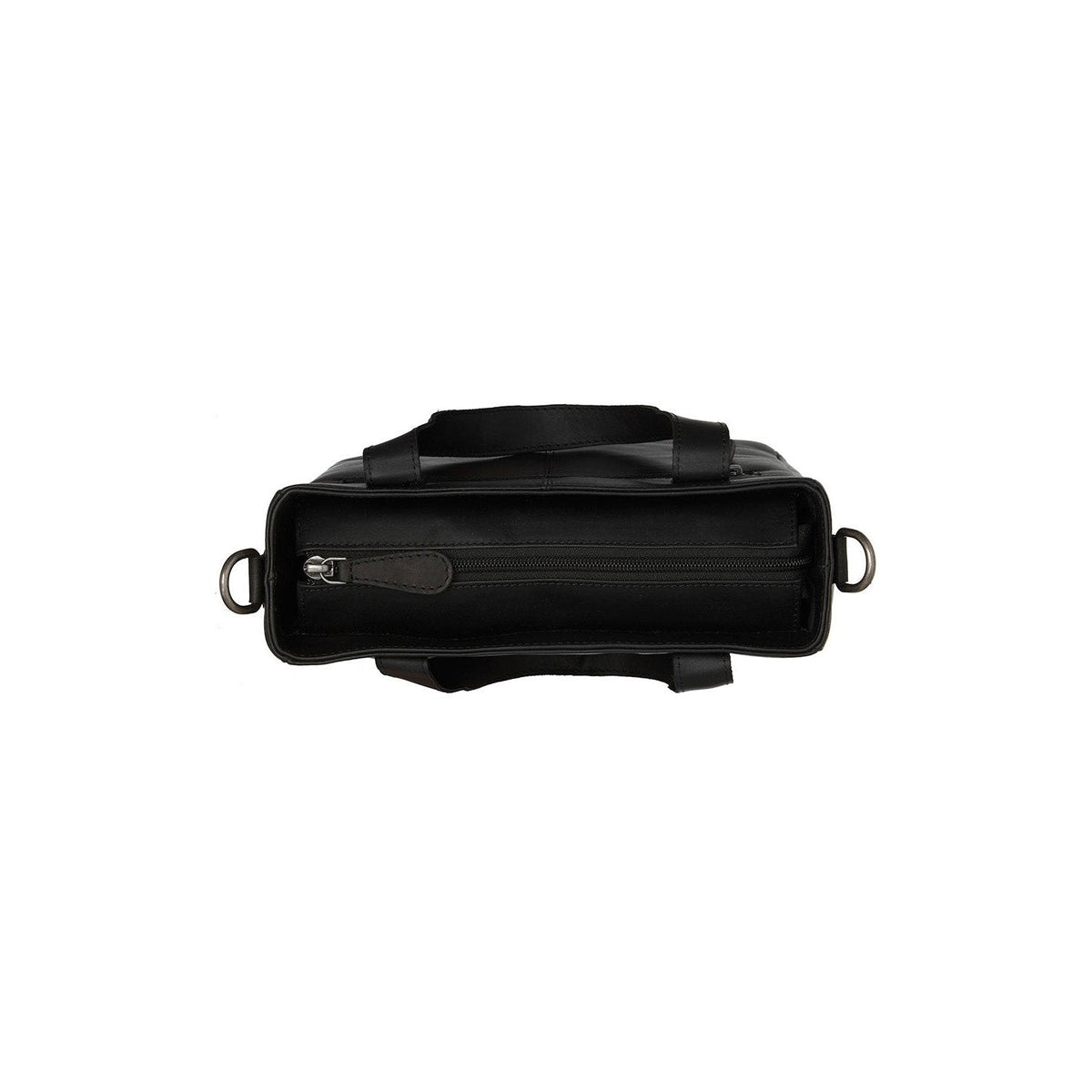 
Vista de detalle of Classic Collar & Heavy-Duty Zipper Hardware on Lingfield Bolso de mano de cuero flor