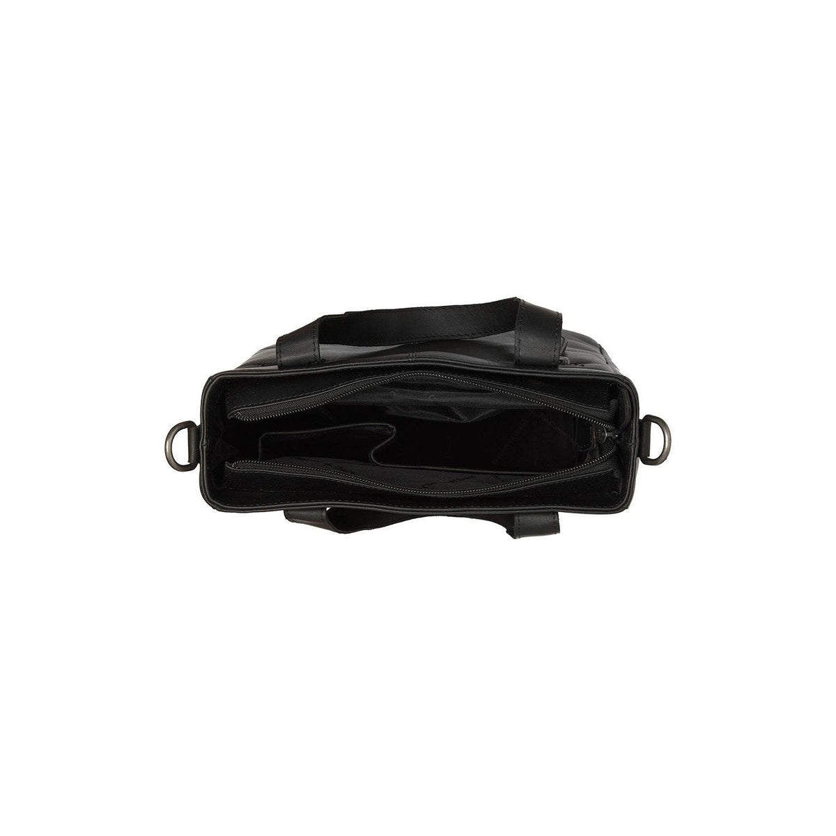 
Lingfield Bolso de mano de cuero flor - Vista lateral mostrando el corte ergonómico de mangas