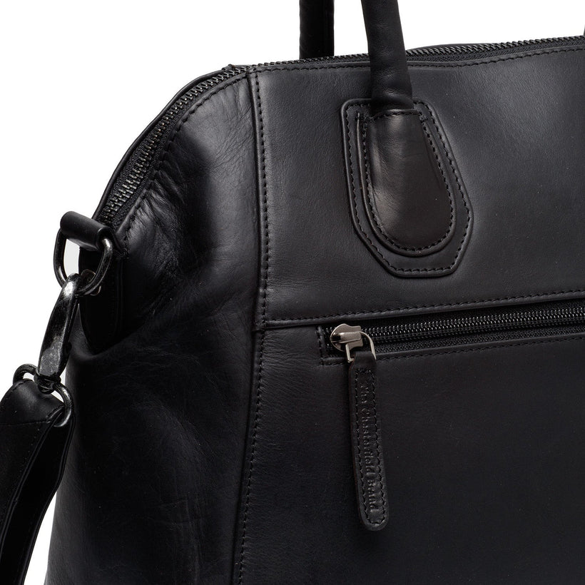 Classic 100% Full-Grain leather Goods - Back View Showing Tailored Shoulder Fit & Clean Hemline