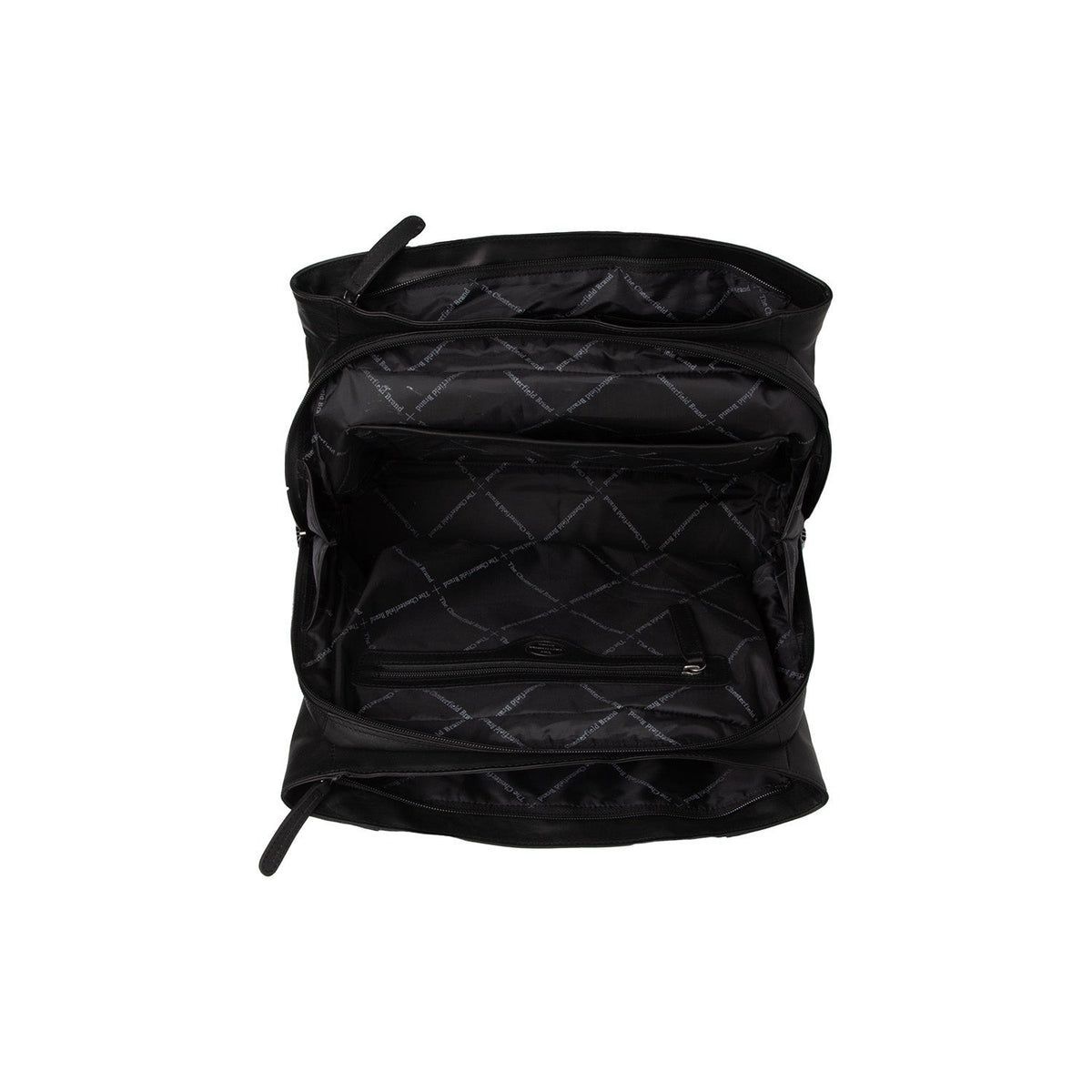 
Vista de detalle of Classic Collar & Heavy-Duty Zipper Hardware on Passau Bolso de mano de cuero flor