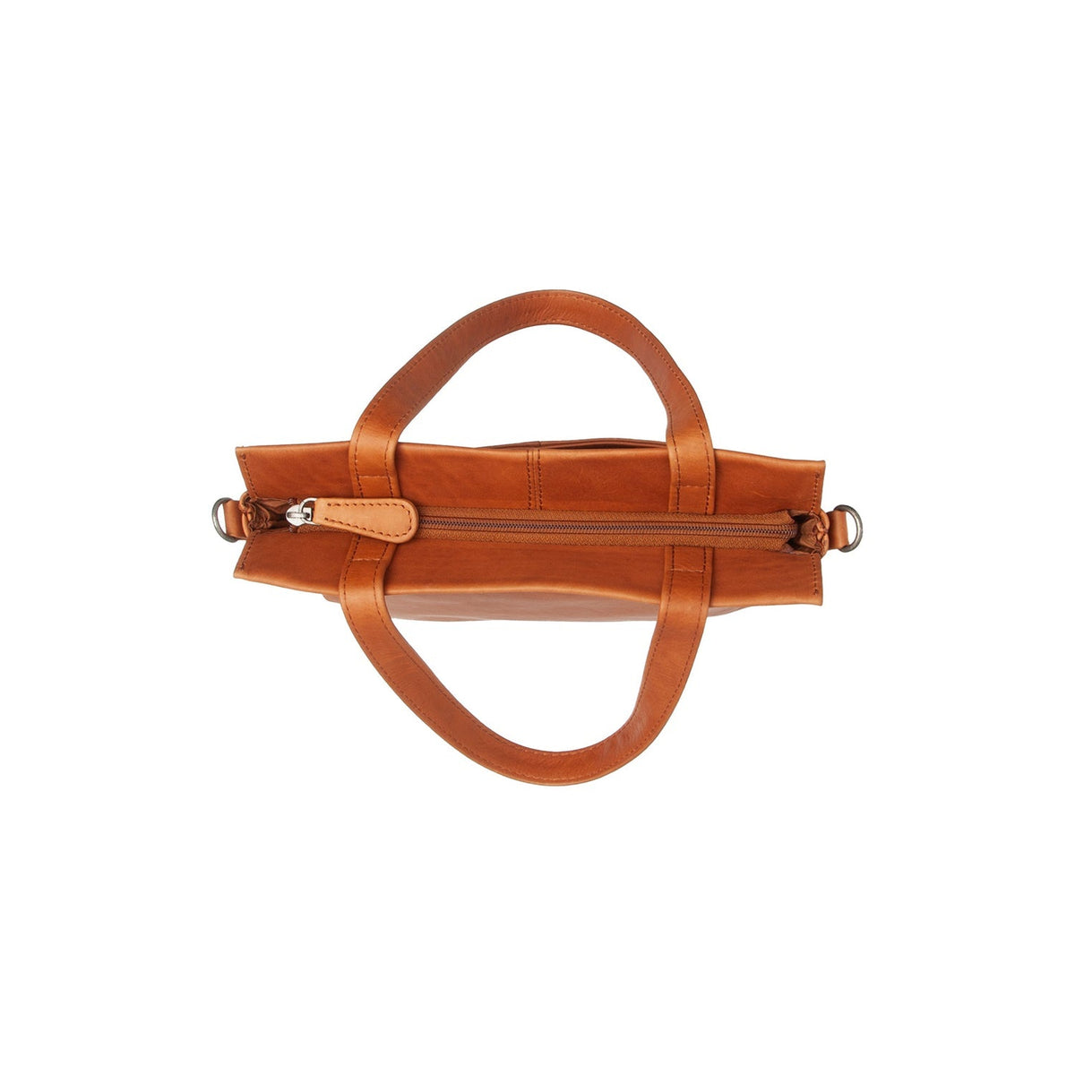 Rivington Full-Grain Leather Handbag para Mujer - Vista de perfil lateral con corte ergonómico de manga