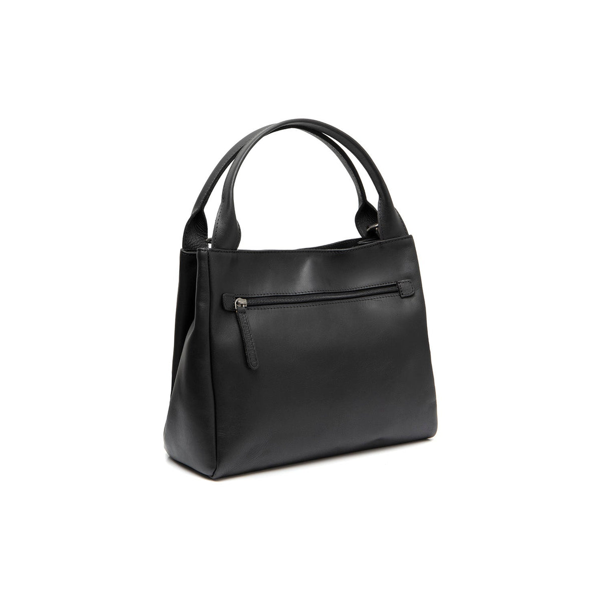 Tailored Rib Cuffs &amp; Hem Craftsmanship Construction Detail on Tenara Full-Grain Leather Handbag para Mujer
