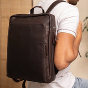 
Jasper Mochila de cuero flor para portátil – alternate product view 2