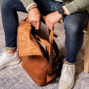 Larsson Full-Grain Leather Laptop Backpack – Vista alternativa del producto 3