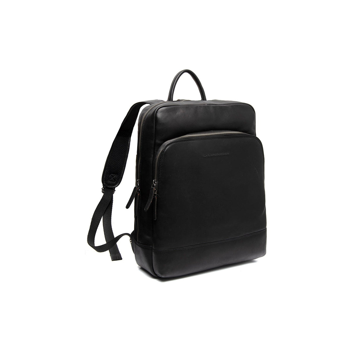 Nicola Full-Grain Leather Laptop Backpack para Mujer in Classic 100% Full-Grain Leather - Full Exterior Front Profile View | Comprar online
