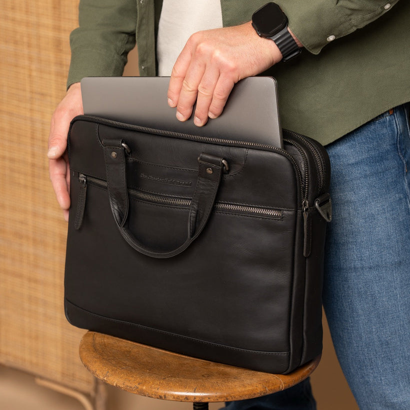 Montara Full-Grain Leather Laptop Bag para Mujer