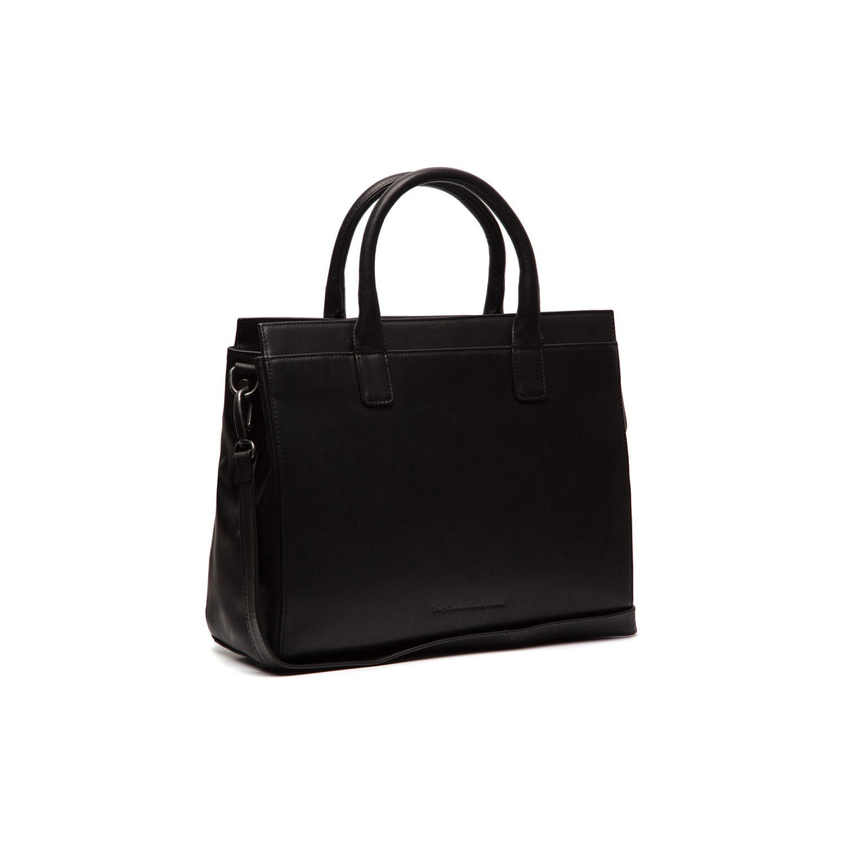 Rivera Full-Grain Leather Laptop Bag para Mujer in Classic 100% Full-Grain Leather - Full Exterior Front Profile View | Comprar online