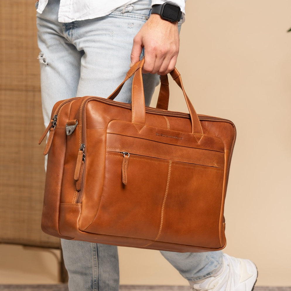 Ryan Full-Grain Leather Laptop Bag para Hombre – Vista alternativa del producto 2