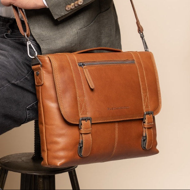 Veneto Full-Grain Leather Laptop Bag para Mujer