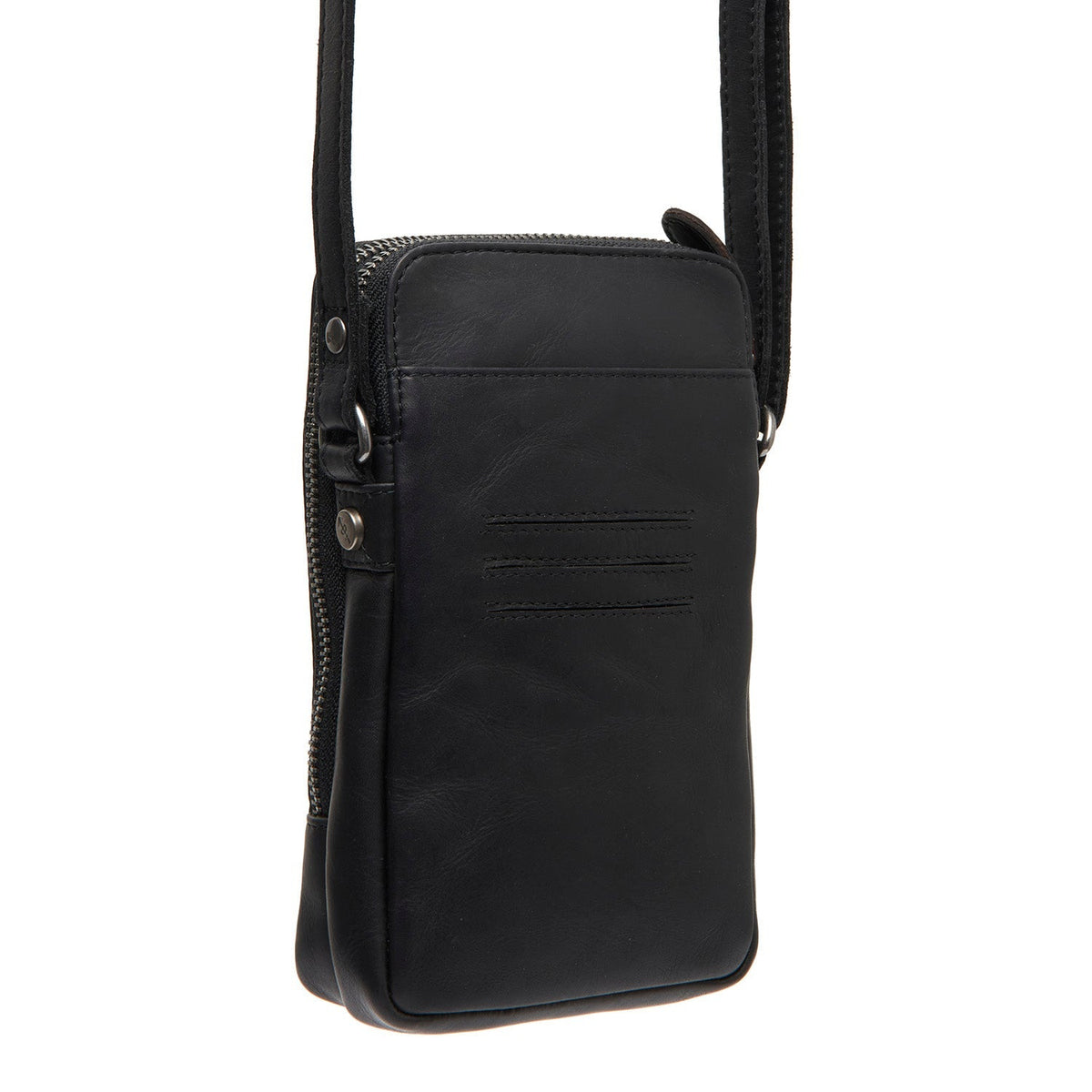 
Tailored Rib Cuffs & Hem Craftsmanship Construction Detail on Alesund Cuero Flor Integral Phone Bag