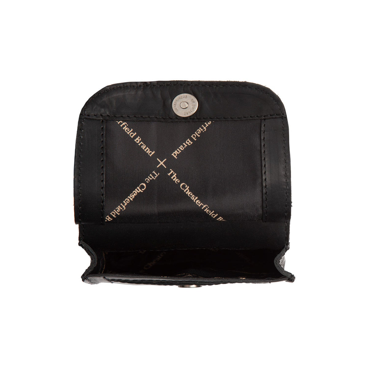 Detalle de cerca of Classic Collar &amp; Heavy-Duty Zipper Hardware on Nebra Full-Grain Leather Phone Bag para Mujer