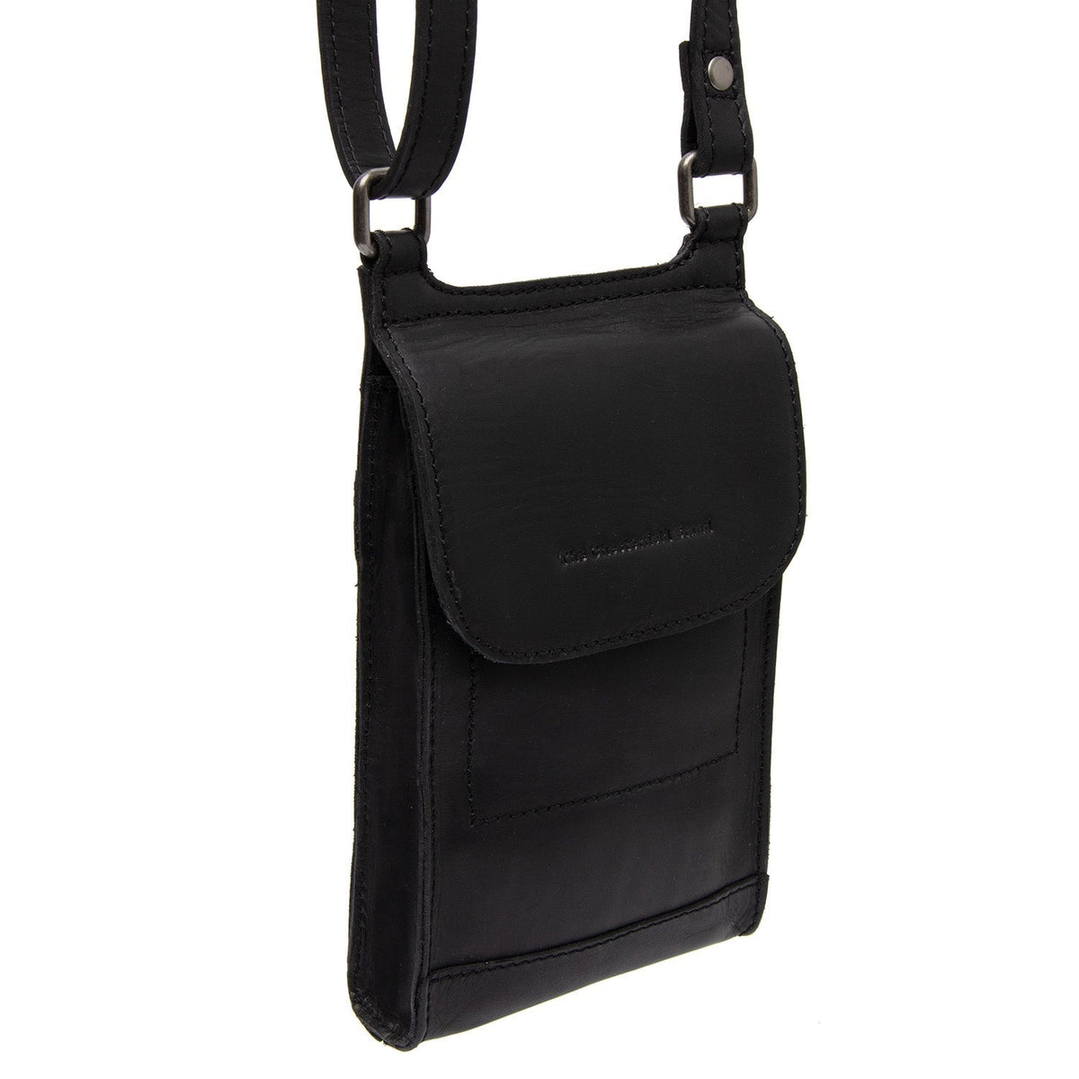 Nebra Full-Grain Leather Phone Bag para Mujer in Classic 100% Full-Grain Leather - Vista frontal y silueta a medida | Comprar online