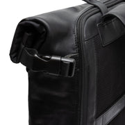 Solid Antique Brass Hardware &amp; Heavy-Duty Dual Zipper Detail on Bornholm Full-Grain Leather Roll-top Backpack para Mujer