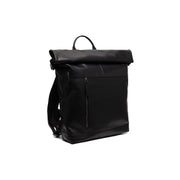 Liverpool Full-Grain Leather Roll-top Backpack para Mujer in Classic 100% Full-Grain Leather - Full Exterior Front Profile View | Comprar online