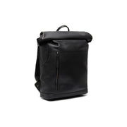 Mazara Full-Grain Leather Roll-top Backpack para Mujer in Classic 100% Full-Grain Leather - Full Exterior Front Profile View | Comprar online