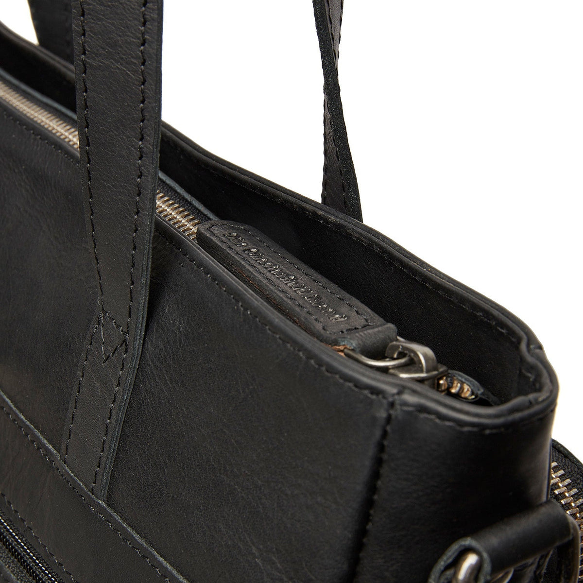 Alicante Full-Grain Leather Shopper para Mujer - Structured Side Profile Showing Gusset Depth &amp; Expansion Capacity