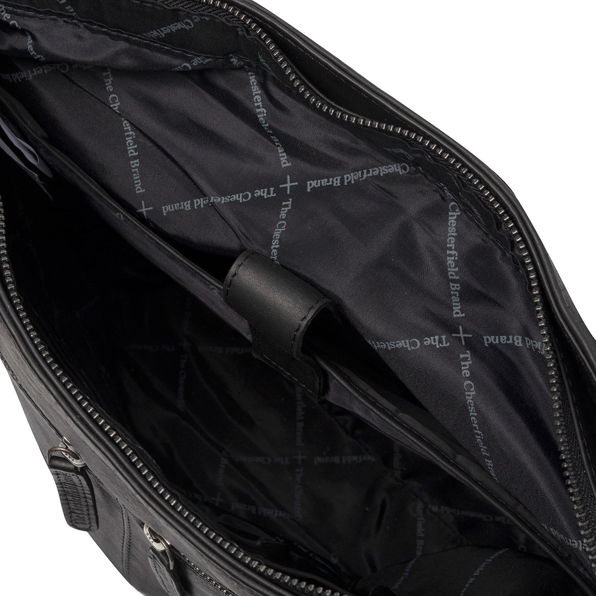 
Rome Cuero Flor Integral Shopper para Mujer - Perfil lateral estructurado con profundidad de fuelle