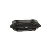 Belgrado Full-Grain Leather Shoulder Bag para Mujer - Structured Side Profile Showing Gusset Depth &amp; Expansion Capacity